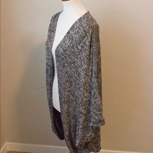 Gray flecked lightweight cardigan